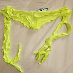IHeartRaves yellow side tie bottoms